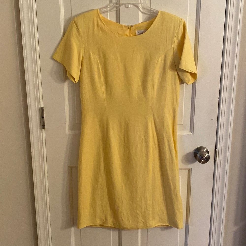Chadwick’s yellow linen blend dress size 10